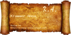 Krammer Anna névjegykártya